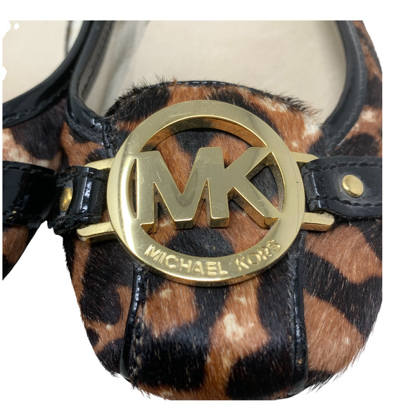Michael x Michael Kors Fulton Leopard Calf Hair Driving Moccasins Flats Sz 6.5 - Picture 3 of 12